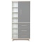 Kleiderschrank 198 cm 1-türig 3 Schubladen NADO Retro Esche slate grey
