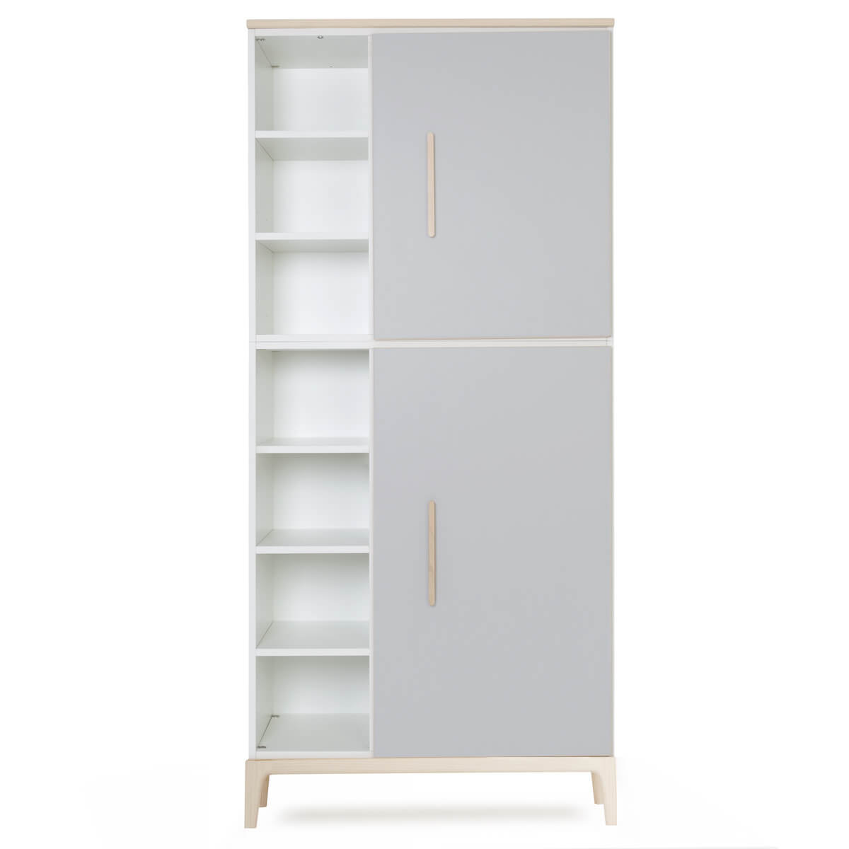 Kleiderschrank 198 cm 2-türig  NADO Curve Esche manhattan grey