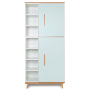 Kleiderschrank 198 cm 2-türig  NADO Retro Buche mint