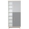 Kleiderschrank 198 cm 2-türig  NADO Retro Esche manhattan grey-slate grey