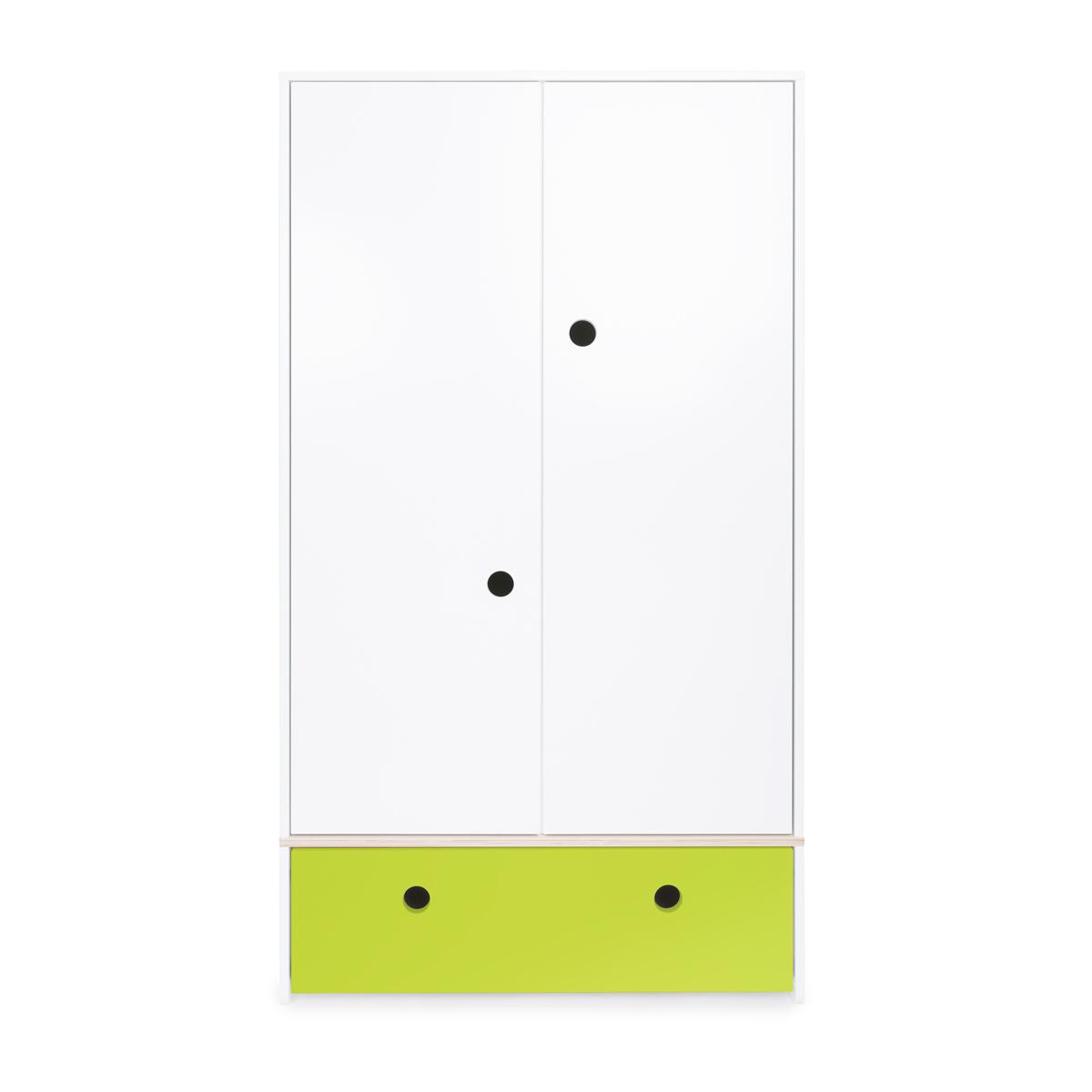 Kleiderschrank 2-türig COLORFLEX Schublade lime 