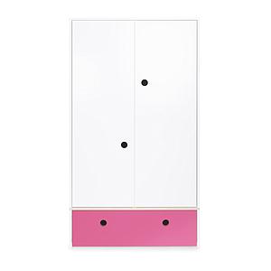 Kleiderschrank 2-türig COLORFLEX Schublade pink 