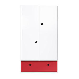 Kleiderschrank 2-türig COLORFLEX Schublade true red 