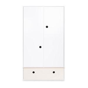 Kleiderschrank 2-türig COLORFLEX Schublade white wash