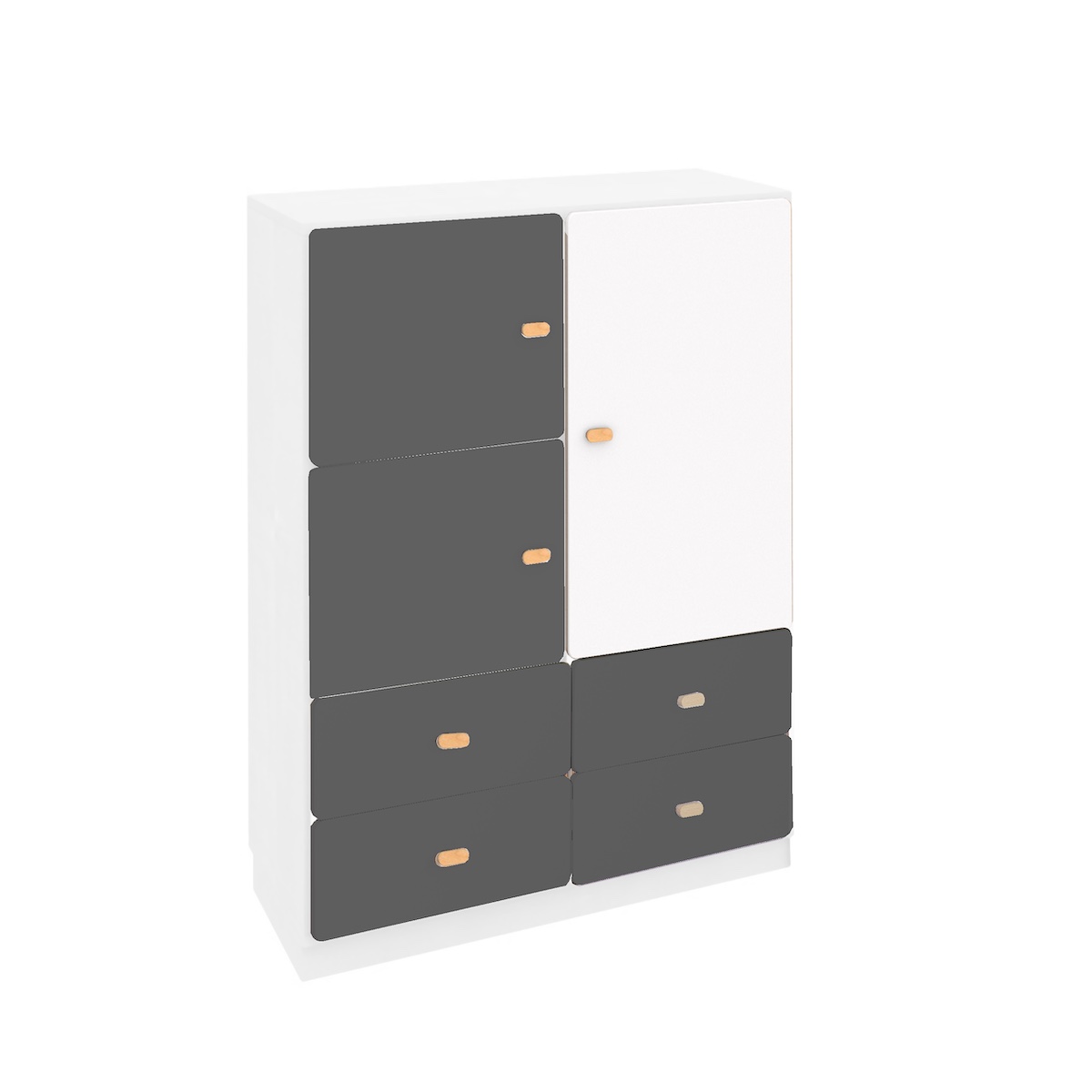 Kleiderschrank 93x113cm DESTYLE de Breuyn weiß weiß anthrazit