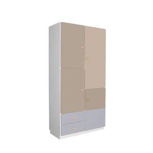Kleiderschrank 93x184cm DESTYLE de Breuyn weiß hellgrau grau