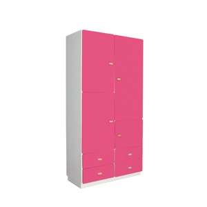 Kleiderschrank 93x184cm DESTYLE de Breuyn weiß rosa