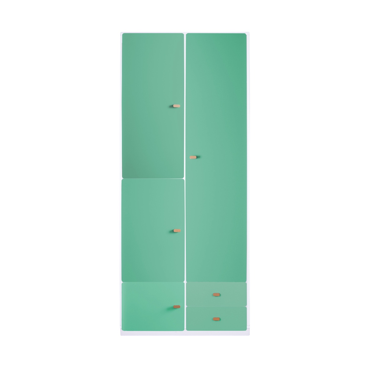 Kleiderschrank 93x218cm DESTYLE de Breuyn weiß grün