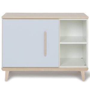 Kleinmöbel 1 Tür 2 Nischen NADO Retro Esche sky blue