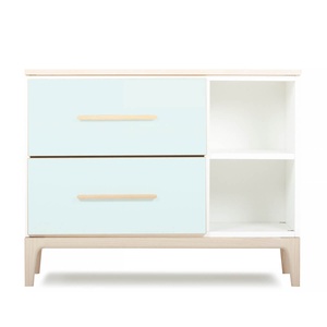 Kleinmöbel 2 Schubladen 2 Nischen NADO Curve Esche mint