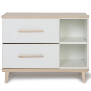 Kleinmöbel 2 Schubladen 2 Nischen NADO Retro Esche white