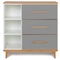 Kommode 3 Schubladen 3 Nischen NADO Retro Buche slate grey