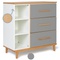 Kommode 3 Schubladen 3 Nischen NADO Retro Buche slate grey