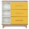 Kommode 3 Schubladen 3 Nischen NADO Retro Buche sunshine yellow 