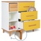 Kommode 3 Schubladen 3 Nischen NADO Retro Buche sunshine yellow 