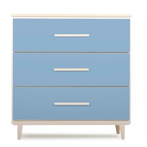 kommode 3 Schubladen NADO Retro Esche capri blue