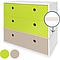 Kommode COLORFLEX Schubladen Farben lime-lime-warm grey