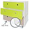 Kommode COLORFLEX Schubladen Farben lime-lime-warm grey