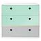 Kommode COLORFLEX Schubladen Farben mint-mint-pearl grey