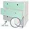 Kommode COLORFLEX Schubladen Farben mint-mint-pearl grey