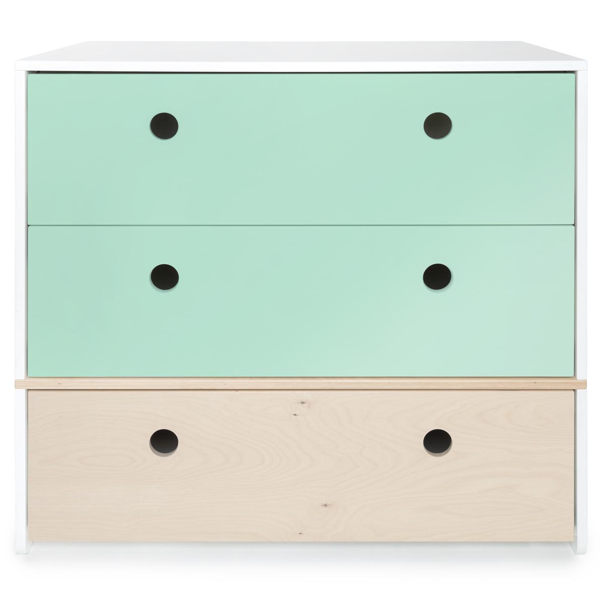 Kommode COLORFLEX Schubladen Farben mint-mint-white wash