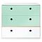 Kommode COLORFLEX Schubladen Farben mint-mint-white