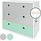 Kommode COLORFLEX Schubladen Farben pearl grey-pearl grey-mint
