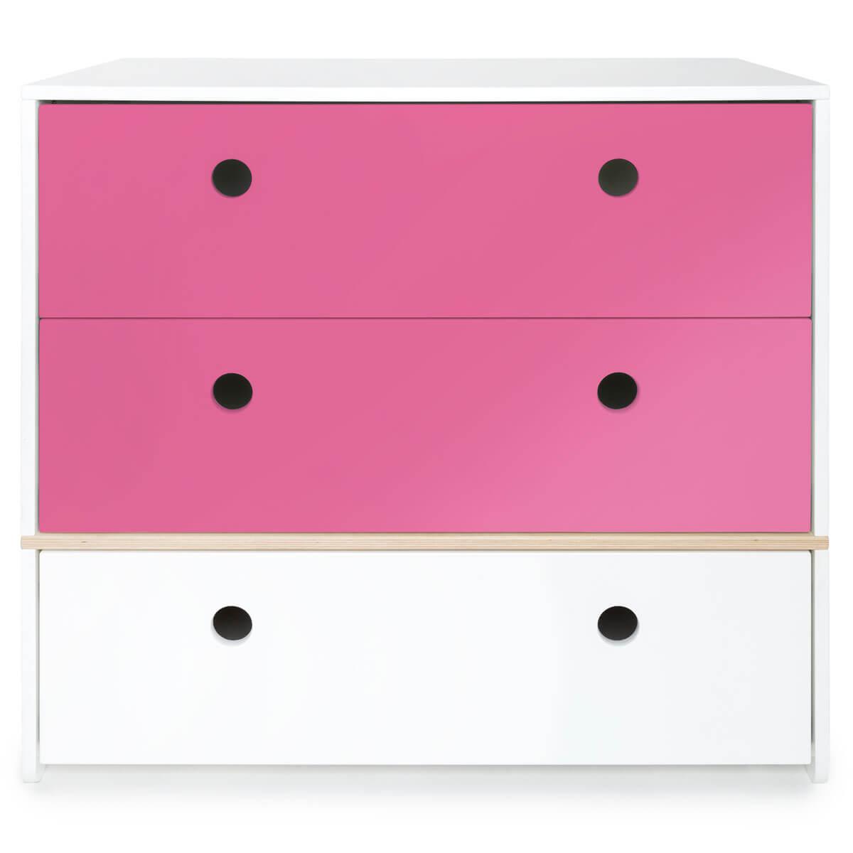 Kommode COLORFLEX Schubladen Farben pink-pink-white