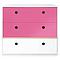 Kommode COLORFLEX Schubladen Farben pink-pink-white
