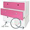 Kommode COLORFLEX Schubladen Farben pink-pink-white