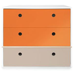 Kommode COLORFLEX Schubladen Farben pure orange-pure orange-warm grey
