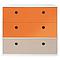 Kommode COLORFLEX Schubladen Farben pure orange-pure orange-warm grey