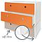 Kommode COLORFLEX Schubladen Farben pure orange-pure orange-warm grey