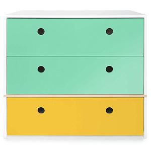 Kommode COLORFLEX Schubladen Farben sea foam-sea foam-nectar yellow