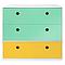 Kommode COLORFLEX Schubladen Farben sea foam-sea foam-nectar yellow