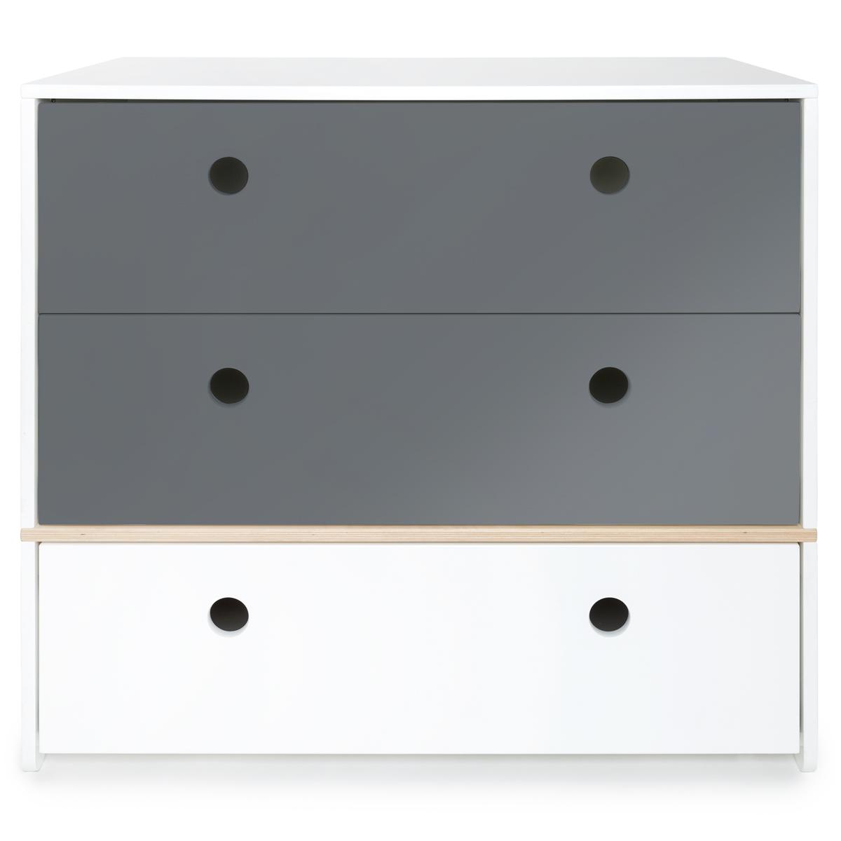Kommode COLORFLEX Schubladen Farben space grey-space grey-white