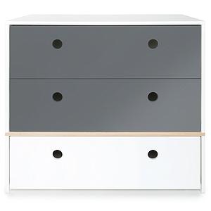 Kommode COLORFLEX Schubladen Farben space grey-space grey-white