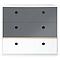 Kommode COLORFLEX Schubladen Farben space grey-space grey-white