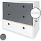 Kommode COLORFLEX Schubladen Farben space grey-space grey-white