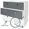 Kommode COLORFLEX Schubladen Farben space grey-space grey-white