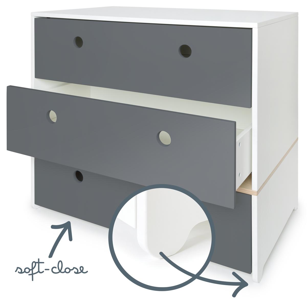 Kommode COLORFLEX Schubladen Farben space grey