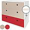 Kommode COLORFLEX Schubladen Farben warm grey-warm grey-true red