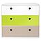 Kommode COLORFLEX Schubladen Farben white-lime-warm grey