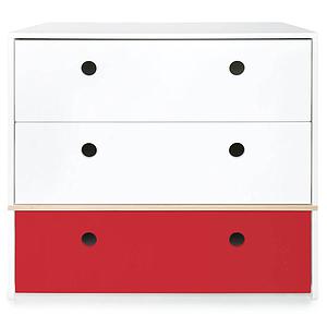 Kommode COLORFLEX Schubladen Farben white-white-true red