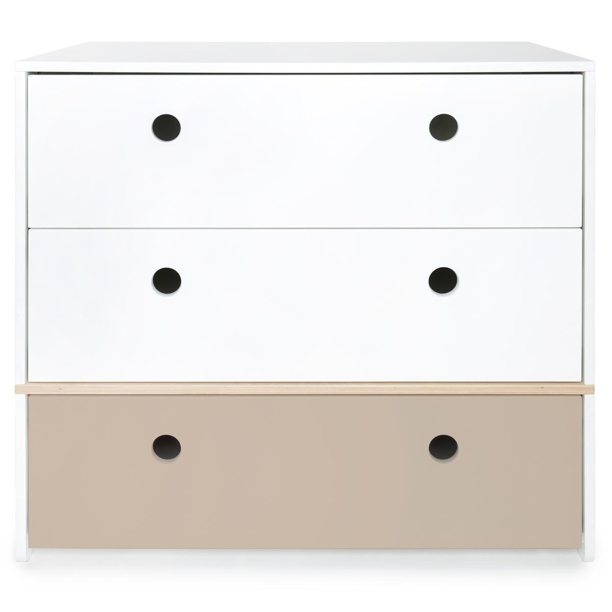 Kommode COLORFLEX Schubladen Farben white-white-warm grey