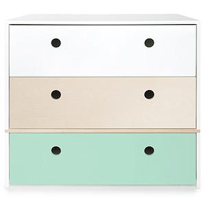 Kommode COLORFLEX Schubladen Farben white-white wash-mint