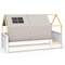 Lit au sol cabane Montessori barrière simple KASVA textiles Viena grey
