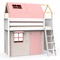 Lit mezzanine cabane KASVA textiles Viena pink