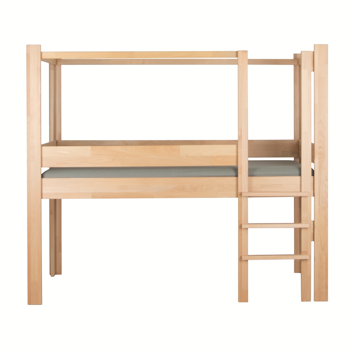 NEW Mitwachsendes Bett 90x200cm 7 in 1 Leiter Längsseite DESTYLE de Breuyn natur geölt