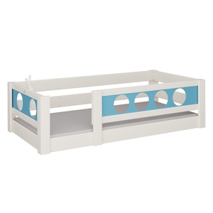 Niedriges Bett Pirat DELUXE de Breuyn geweißt-blau